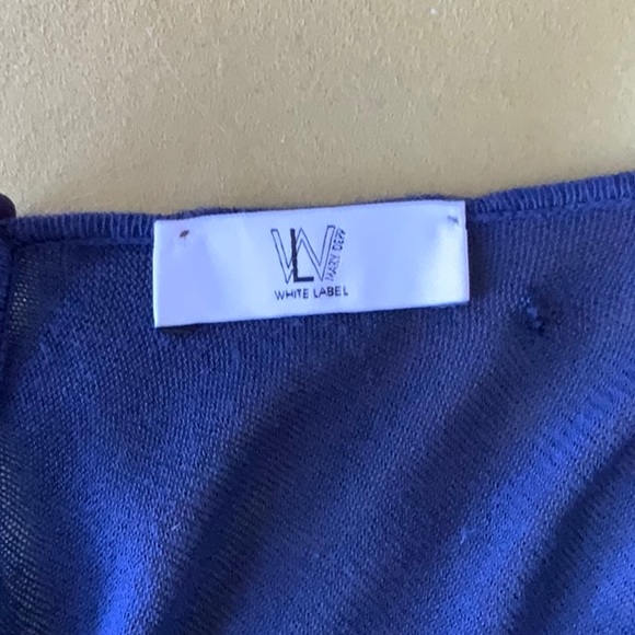 WHITE LABEL Blue Thin Knit Mini Dress Size S Made in ITALY - Picture 5 of 9